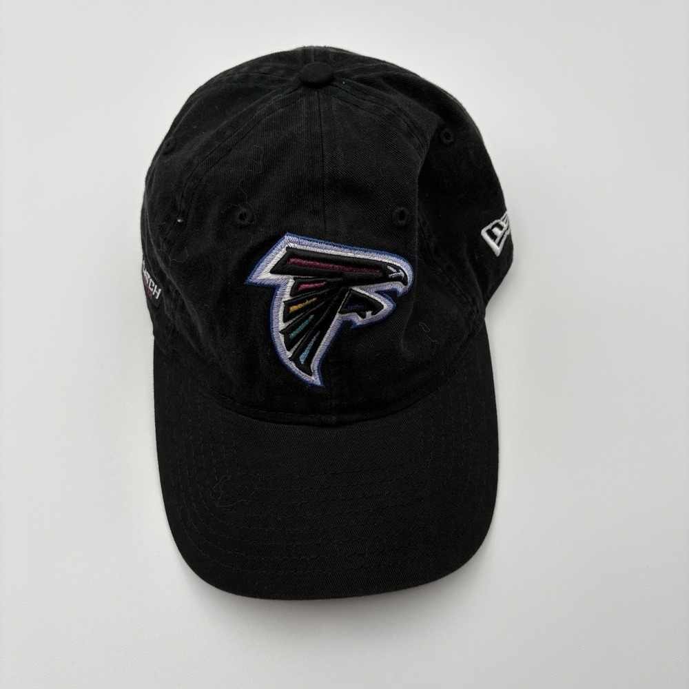 Atlanta Falcons New Era Crucial Catch Hat 9TWENTY Adjustable Black Rainbow Plaid